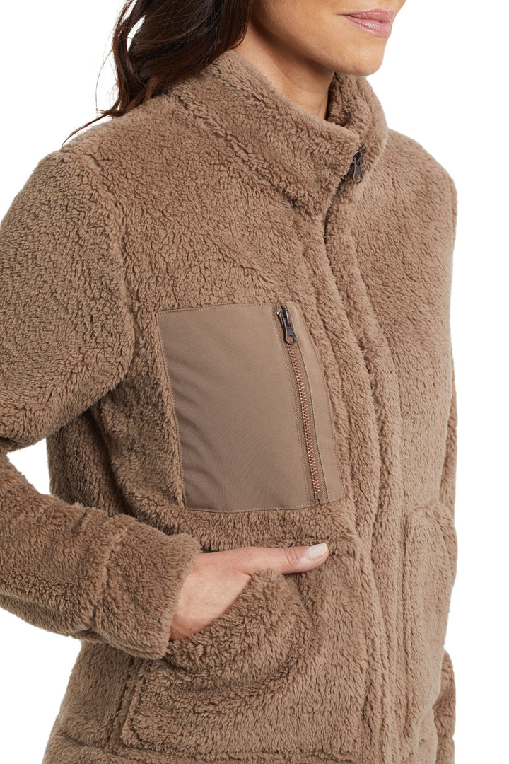 Tribal Mock Neck Zip Up Jacket