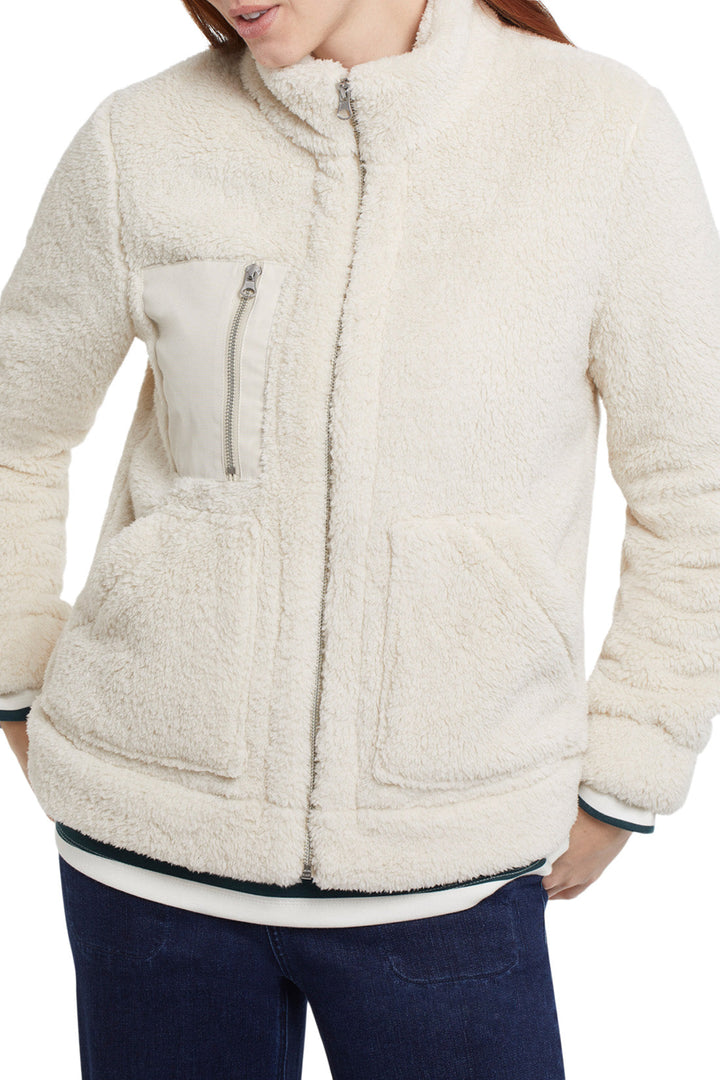 Tribal Mock Neck Zip Up Jacket