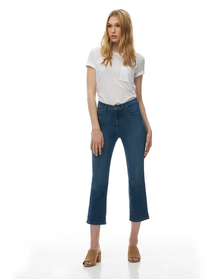 Yoga Jeans Jean droit court taille haute Chloe - Earth * Last Chance