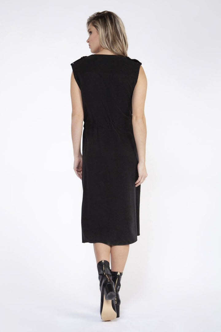 Black Tape Women's Sleeveless Buttoned Waistcoat Dress