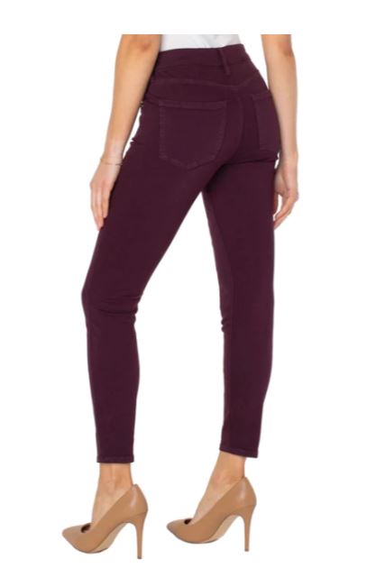 Liverpool Gia Glider Ankle Skinny - Raisin