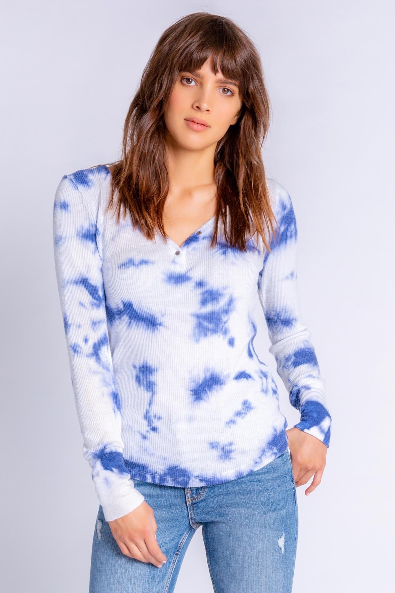 PJ Salvage Blue Tide Long Sleeve Top