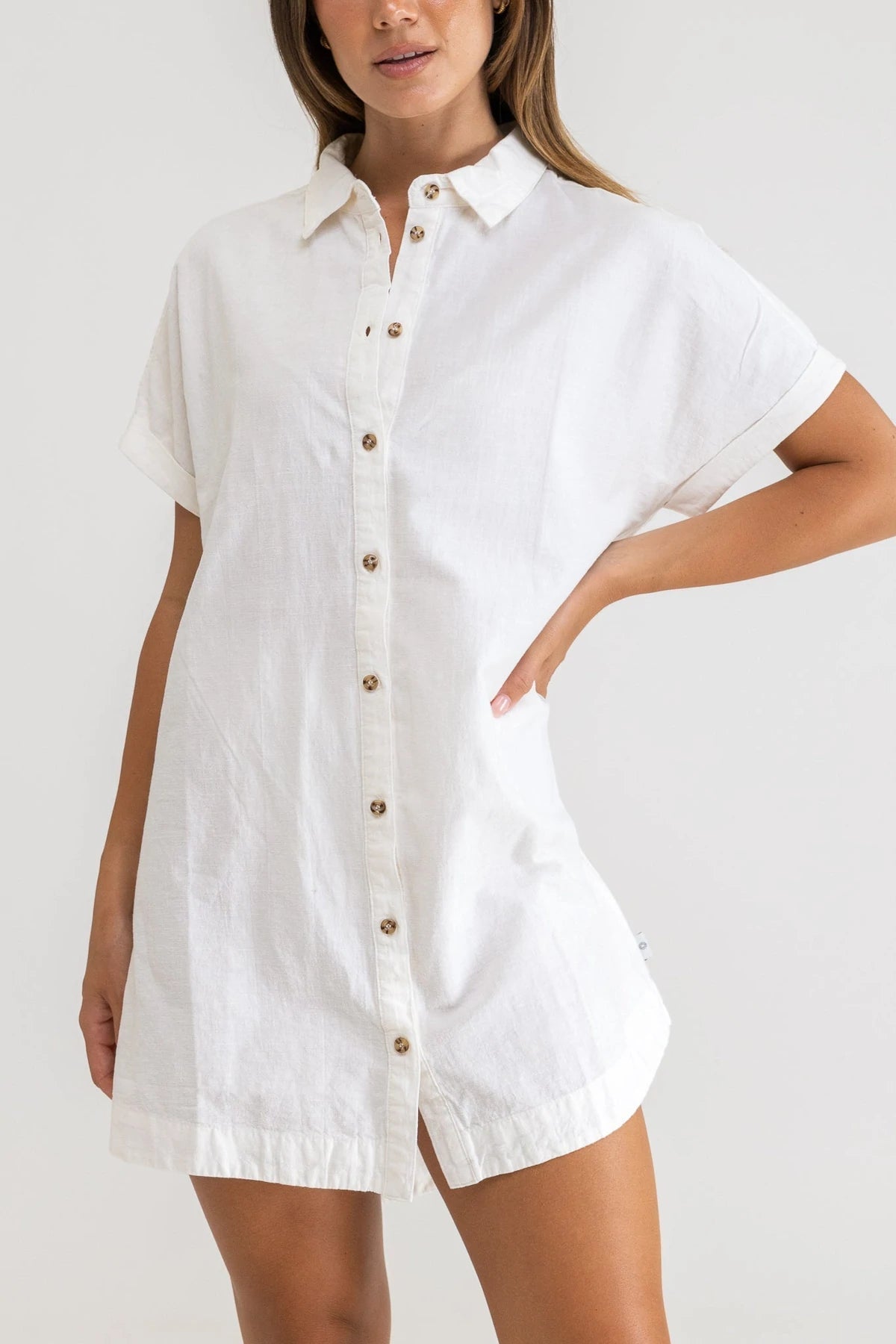 Rhythm Classic Linen Shirt Dress