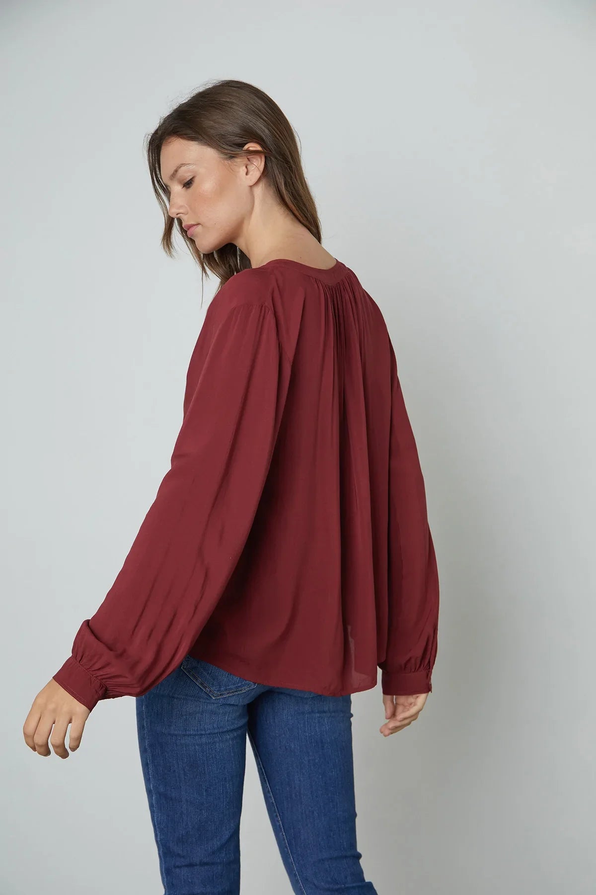 Velvet DS Rayon Long Sleeve Top