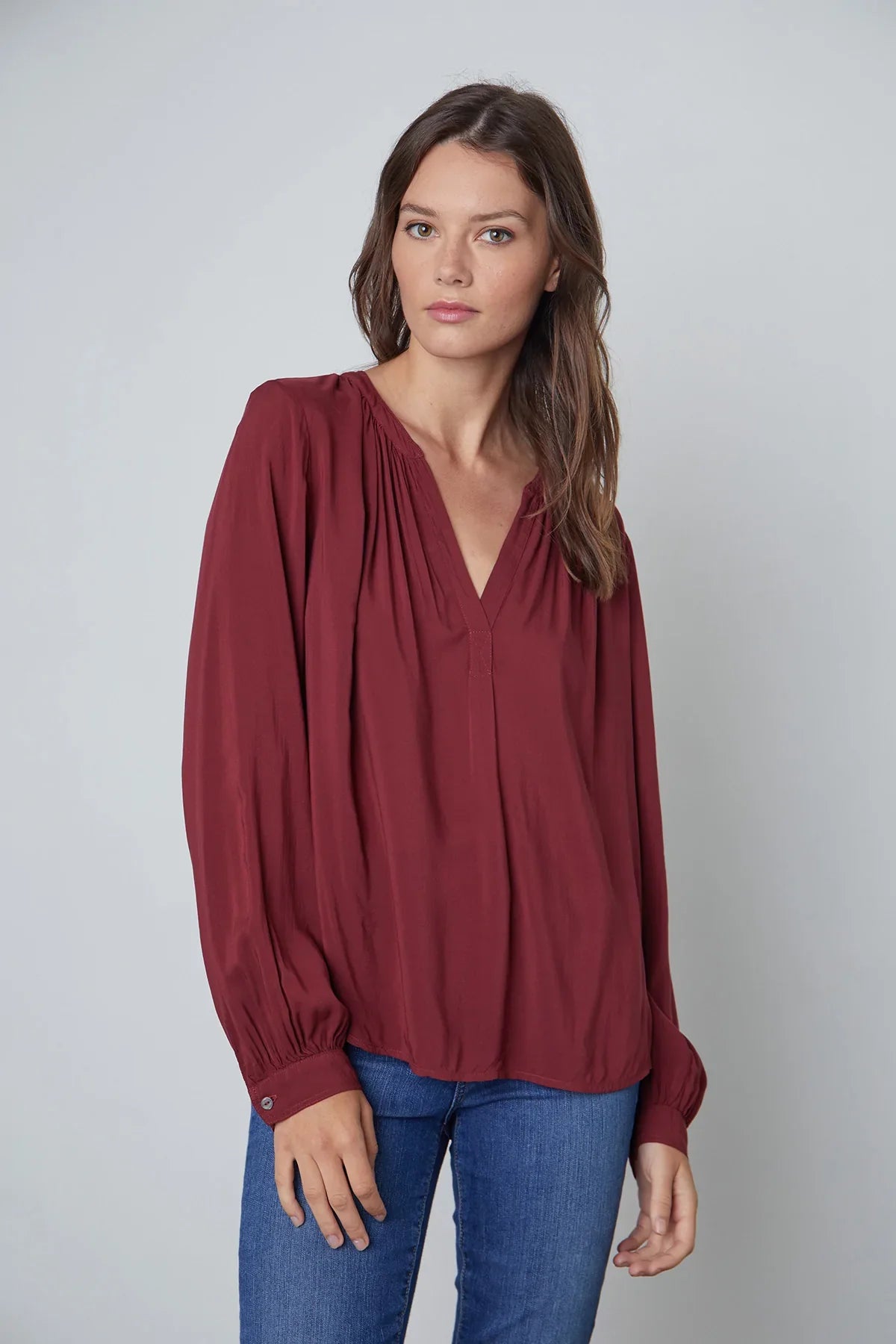 Velvet DS Rayon Long Sleeve Top