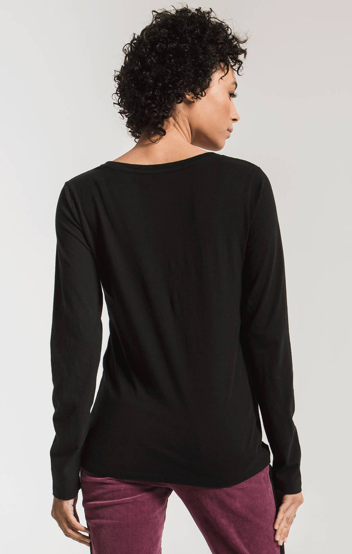 Z Supply The Perfect Long Sleeve V-Neck Tee