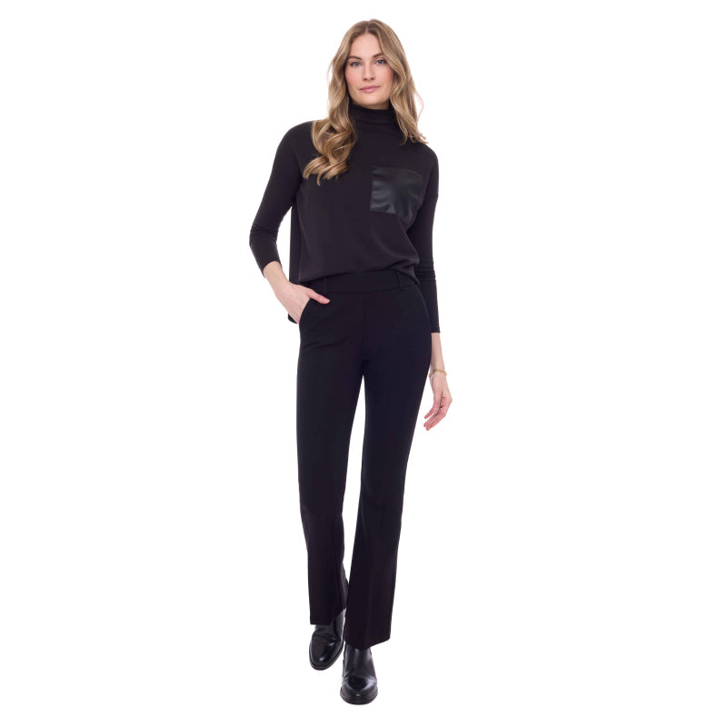 Tyler Madison Axel Solid Boot Leg Full-Length Ponte Pant